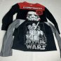 Star Wars Boys Long Sleeve Shirt Size XL Graphic Tees The Force Awakens Lot of 2