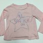 Gap Toddler Girls Long Sleeve Shirt Size 4T Pink Sparkle On Graphic Tee T-shirt