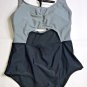 For G & PL Swimwear Womens 1 Piece Swimsuit Black Gray XS Swim Suit Cut Out
