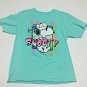 Peanuts Snoopy Boys T-shirt Size L Green Graphic Tee Short Sleeve Crew Neck