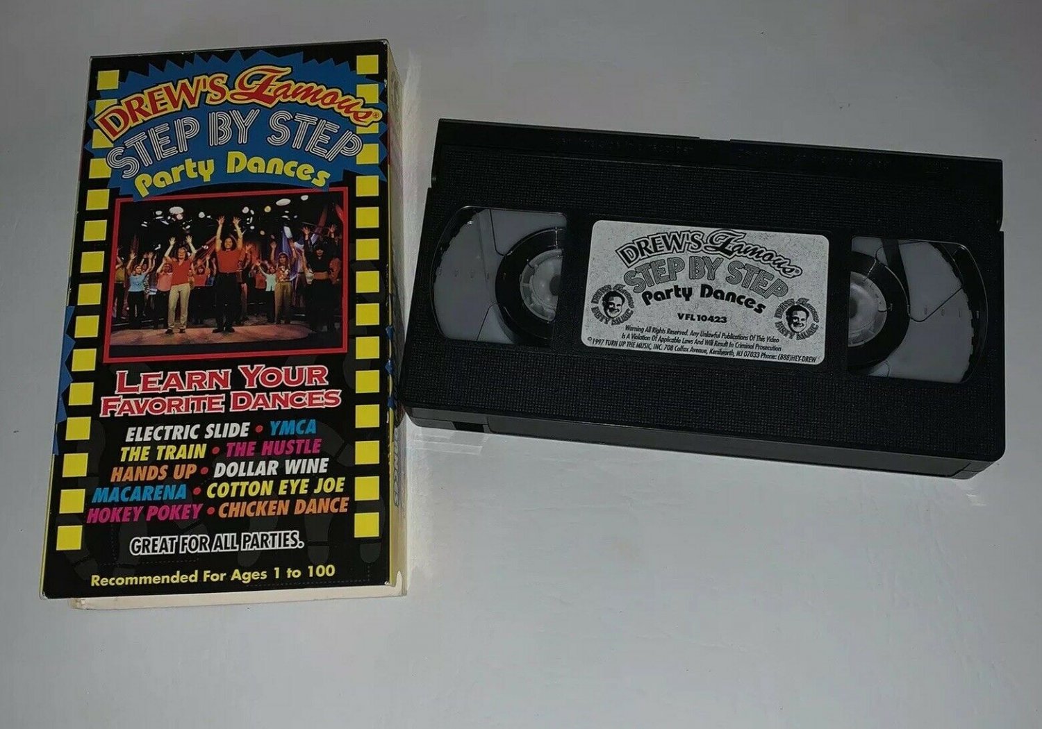 Drew's Famous Step By Step Party Dances VHS Electric Slide Instructional