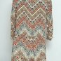 Be Bop Womens Juniors Romper Jumpsuit Size XL Southwest Boho 3/4 Sleeve Browns