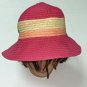 Panama Jack Womens Sun Beach Pool  Hat Womens One Size Pink Orange Packable