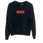 H&M Justin Bieber Purpose Tour Womens Sweatshirt SZ S Black Crew Neck Pull Over
