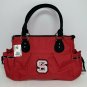 North Carolina NC State Wolfpack Handbag Tote Purse Bag SANDOL Red Canvas New
