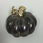 Halloween Thanksgiving Fall Pumpkin Pin Brooch Bost Silver Gold Slide 1.5"
