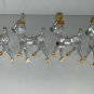 Vintage Clear Acrylic Plastic Deer Christmas Tree Ornaments Craft Lot of 4
