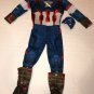 Avengers Deluxe Captain America Halloween Costume Boys Sz L Muscle Chest Rubies