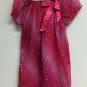 Tempted Girls Pink Silver Sparkle Dress Size S Sparkly Short Sleeve Bubble Hem