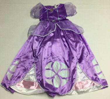 Disney Sofia the First Girls Halloween Costume Dress Up Size S 4 6 Purple Hoop