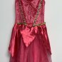 Girls Pink Garden Fairy Princess Dress Up Halloween Costume Size L Sparkly