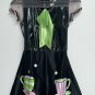 Alice In Wonderland Mad Hatter Girls Halloween Costume Dress Size L 10 12