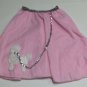 50's Girls Pink Poodle Skirt Child One Size Sock Hop Grease Diner Rubie's Felt