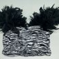JoAnn Stores Zebra Print Girls Boa Top 90's "Retro" Dance Halloween Costume