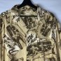 Panama Jack Hawaiian Button Front Shirt Size XL Tan Brown Rum