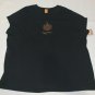 Womens Halloween Short Sleeve Black T-Shirt Plus Size 24W/26W Pumpkin Glitter
