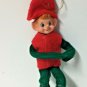 Vintage Pixie Felt Elf Knee Hugger Shelf Sitter Christmas Ornament