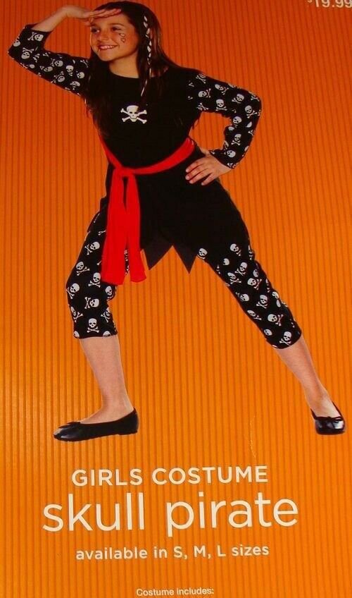 Girls Pirate Princess Halloween Costume Dress Up Size Small 4 5 6