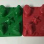 Christmas Jello Jigglers Mold Set of 2 Plastic Holiday Gelatin