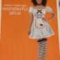 Alice in Wonderland Costume Dress Womens Size M 8 10 Halloween Adult Stocking