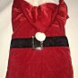 Santa Claus Dog Halloween Holiday Christmas Costume Size Large Red Black White