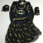 Girls Batgirl Halloween Costume Size L 12 14 Dress Cape Mask Belt Gauntlets 5 PC