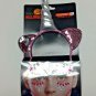 Adult Unicorn Horn Headband With Face Gems Pink Silver Womens