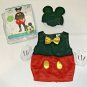 Disney Baby Infant Boy Girl Halloween Costume Size 12-24 M 4 Pc Hat Tunic Gloves