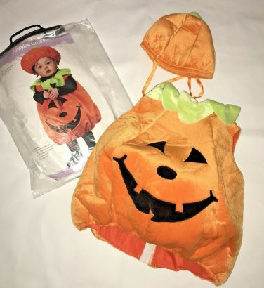 Fun World Pumpkin Jack O'lantern Halloween Costume Infant Sz 0-24 Months Unisex