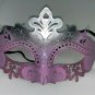 Masquerade Mask Purple Silver Venetian Party Prom Mardi Gras Halloween Costume