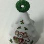 Vintage Lefton Ceramic Porcelain Christmas Bell Santa Mouse Tree Japan 746