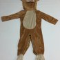 Infant Baby Monkey Halloween Costume Size 12-18 M Hooded Jumpsuit Tan