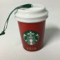 Starbucks Coffee Christmas Holiday Ornament 2015 Red To Go Travel Cup