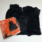 Adult Black Crushed Velveteen Hooded Cape Halloween Costume Accessory One Size