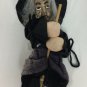 Flying Witch Broom Halloween Hanging Ornament Decoration Black Kitchen Decor 9"