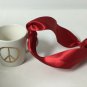 2015 Starbucks Coffee Espresso Demitasse 3oz Cup Mug White Gold Peace Sign