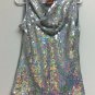 Disney Camp Rock Girls Silver Sequin Halloween Costume Top Bling Tween SZ XS 6