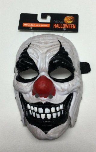 Halloween Full Face Movable Jaw Scary Clown Mask Costume Masquerade Adult O/S