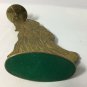 Vintage Etched Solid Brass Santa Claus Christmas Candle Holder St Nick 8.5"