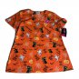 Scrubstar Womens Halloween Scrub Top Shirt Size S Cat Ghost Creep It Real New