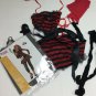Girls Pirate Cutie Halloween Costume Dress Size L 10 12 Red Black Striped