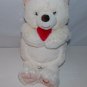 Hallmark Talking Teddy Bear Plush Stuffed Animal White Heart Valentine's 15 in