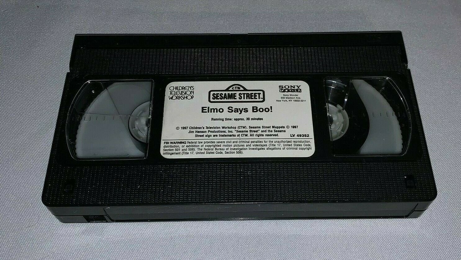 Sesame Street Elmo' Says Boo VHS Video Tape 1997 Halloween