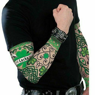 Amscan  St. Patrick's Day Celtic Adult Arm Tattoo Sleeves New