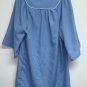 Oak Hall Light Sky Blue Graduation Cap Gown 5'0"- 5' 2" White Center Pleat Cord