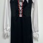 CostumesUSA Girls Pirate Halloween Costume Dress Size XL Black Lace Up Detail
