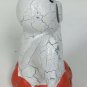 K's Collection Halloween Ceramic Ghost Figurine Crackle Paint Jack O'lantern 6.5