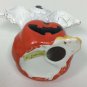 K's Collection Halloween Ceramic Ghost Figurine Crackle Paint Jack O'lantern 6.5