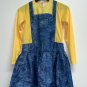Despicable Me Female Minion Girls Halloween Costume Dress Size L Yellow Blue