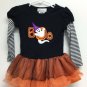 Bonnie Jean Halloween Boo Ghost Dress Tunic Tutu Skirt Toddler Girl SZ 3T Black
